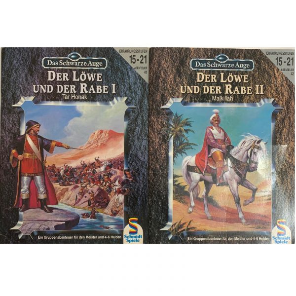 Das Schwarze Auge DSA Abenteuer 041 und 042 Der Löwe und der Rabe I und II DSA3 Gruppenabenteuer