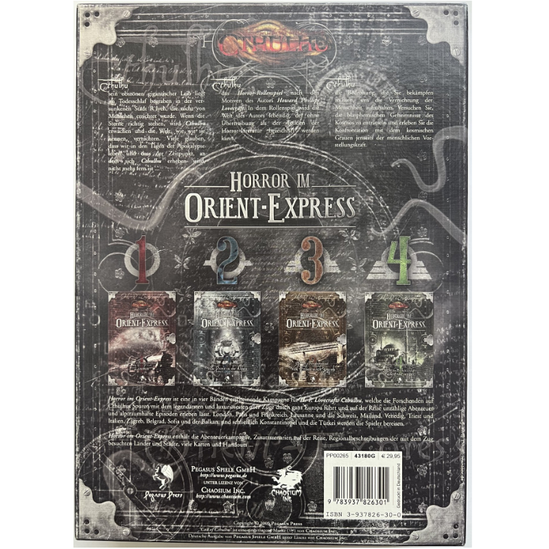 Horror im Orient-Express - Vierbändige Cthulhu Quellen- und Kampagnenbox von 2004