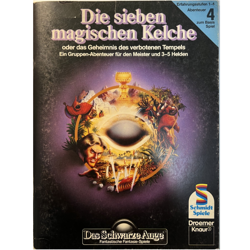Die sieben magischen Kelche Abenteuer 004 DSA1 Gruppenabenteuer Das Schwarze Auge - Originalausgabe von 1984