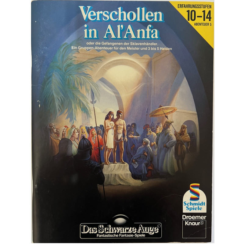 Verschollen in Al'Anfa Abenteuer 005 DSA1 Das Schwarze Auge Gruppenabenteuer - Original von 1985