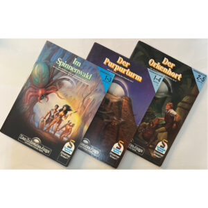 Im Spinnenwald - Der Purpurturm - Der Orkenhort - Komplette Orklandtrilogie Das Schwarze Auge DSA Abenteuer 015 bis 017 - Erstausgabe von 1986