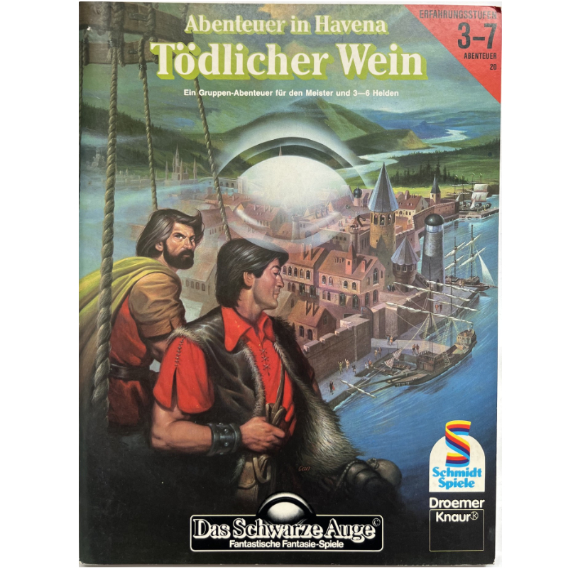 Tödlicher Wein Abenteuer 020 DSA1 Gruppenabenteuer Das Schwarze Auge - Originalausgabe von 1987