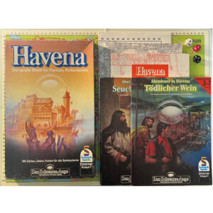 Havena - Die große Stadt für Fantasy Rollenspiele - Spielhilfe Das Schwarze Auge - Original von 1985 Regelversion DSA1 mit 2 Abenteuerbänden