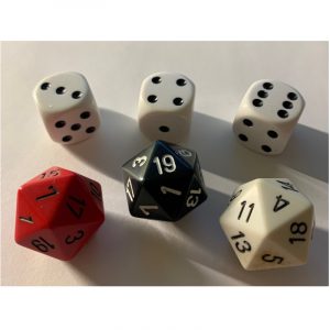 Würfelset Das Schwarze Auge 6 Würfel für alle Regelversionen DSA1 bis DSA5