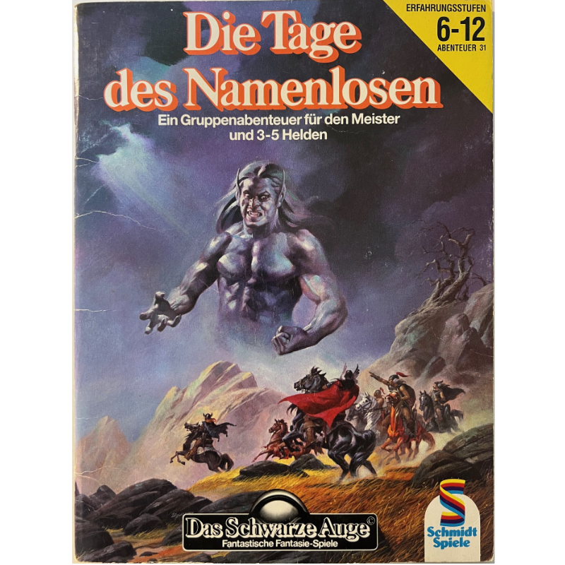 Die Tage des Namenlosen - Abenteuer 031 Gruppenabenteuer Das Schwarze Auge - Regelversion DSA3 - Original von 1992