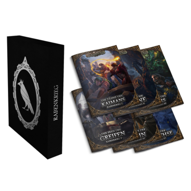 Rabenkrieg - Komplette Kampagne im Sammelschuber - Gruppenabenteuer Das Schwarze Auge DSA5