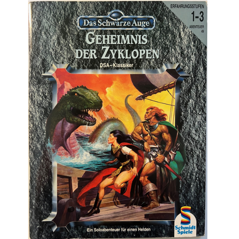Geheimnis der Zyklopen Abenteuer 049 DSA3 Soloabenteuer Das Schwarze Auge - Original von 1994