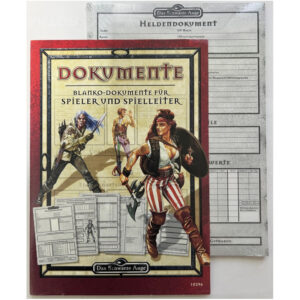 Dokumente - Blanko-Dokumente für Spieler und Spielleiter - Regelversion DSA4 - OVP - Rote FanPro-Version