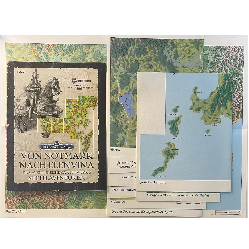 Von Notmark nach Elenvina - Das Aventurische Kartenwerk 2 Mittelaventurien - Das Schwarze Auge Spielhilfe Regelversion DSA3