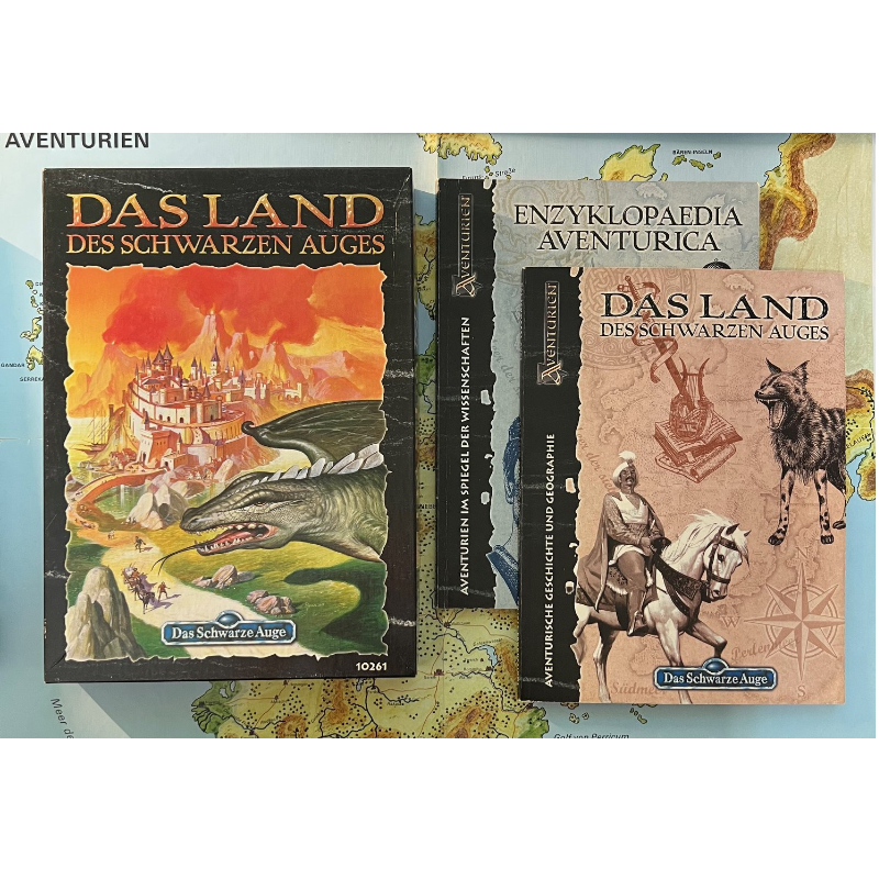 Das Land des Schwarzen Auges - Spielhilfe und Regionalbox Regelversion DSA2 Das Schwarze Auge - FanPro-Version von 1997