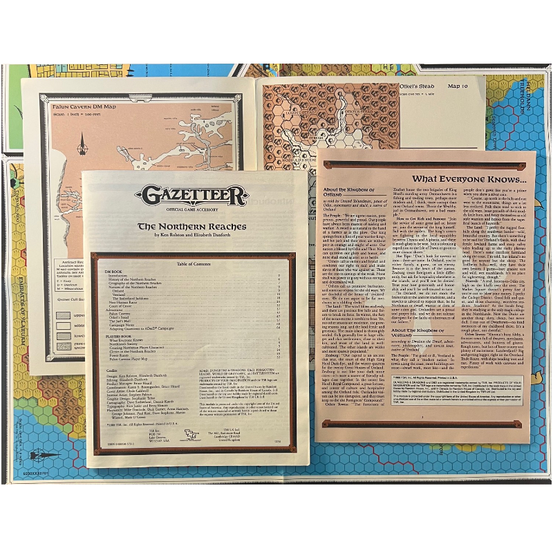 The Northern Reaches - Regionalmodel Gazetteer GAZ 7 - Dungeons & Dragons D&D von TSR - Original von 1988 - Komplett – Bild 2