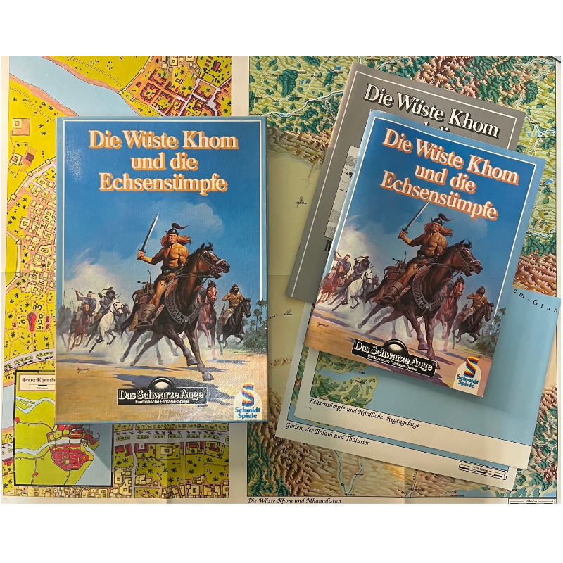 Die Wüste Khom und die Echsensümpfe - Regionalbox Das Schwarze Auge Regelversion DSA2 Version mit Vollbild