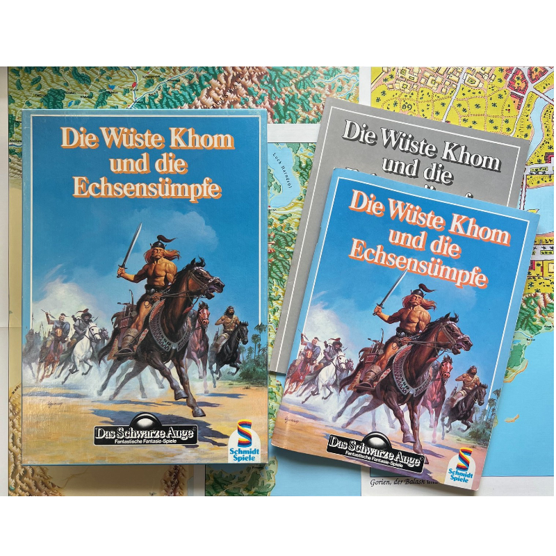 Die Wüste Khom und die Echsensümpfe - Regionalbox Das Schwarze Auge Regelversion DSA2 Version mit Vollbild