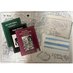 Al'Anfa und der tiefe Süden Regelversion DSA3 Set aus Regionalbox Das Schwarze Auge mit A1-Stadtplan Al Anfa - Version von Schmidt-Spiele