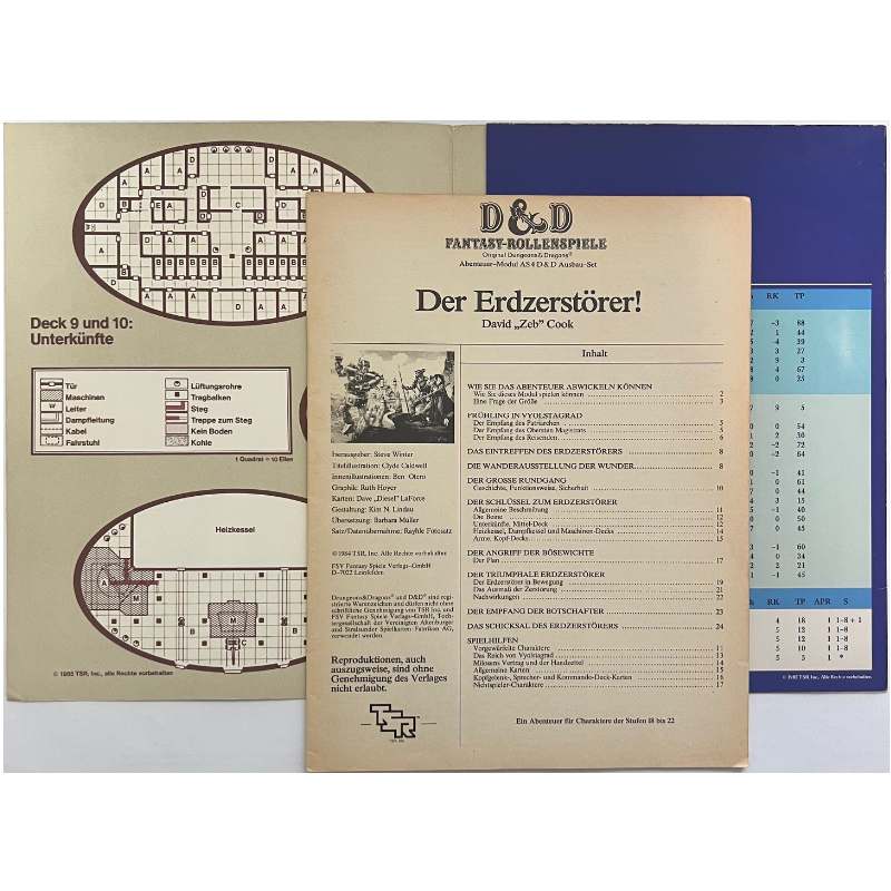 Der Erdzerstörer- Abenteuer AS4 für Ausbau-Set Stufen 18 bis 22 - Dungeons & Dragons D&D von 1984