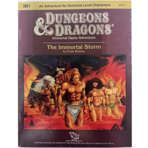 The Immortal Storm - Abenteuer IM1 für Immortal Level Characters - Dungeons & Dragons D&D - Original von 1986
