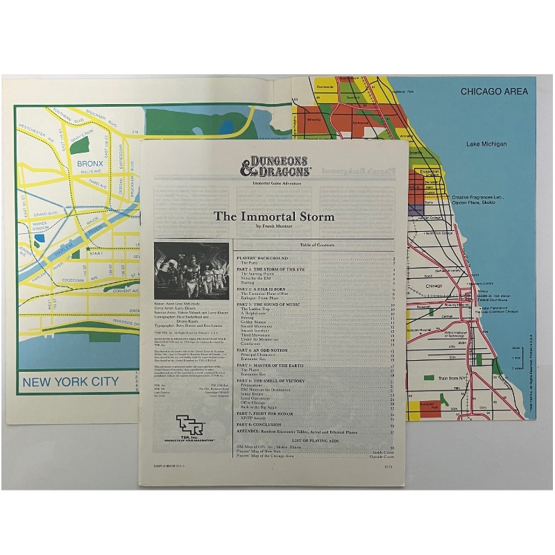 The Immortal Storm - Abenteuer IM1 für Immortal Level Characters - Dungeons & Dragons D&D von 1986 – Bild 2