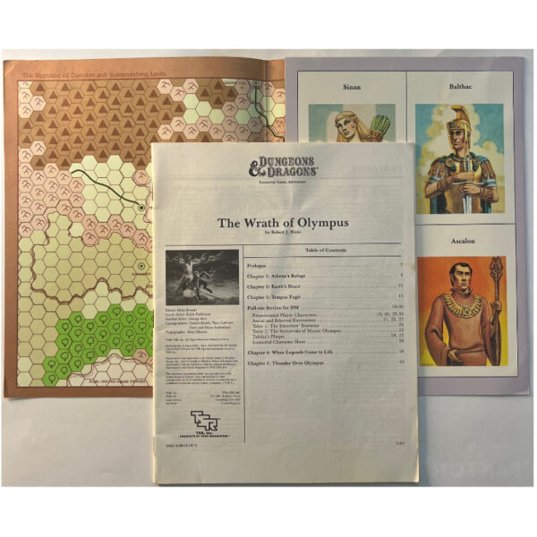 The Wrath of Olympus - Abenteuer IM2 für Immortal Level Characters - Dungeons & Dragons D&D - Original von 1987 – Bild 2