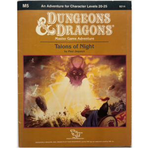 Talons of Night - Abenteuer M5 für Master-Set Stufen 20 bis 25 - Dungeons & Dragons D&D - Original von 1987