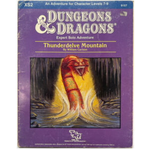 Thunderdelve Mountain - Soloabenteuer XS2 - Dungeons & Dragons D&D für Stufen 7 bis 9 - Original von 1985