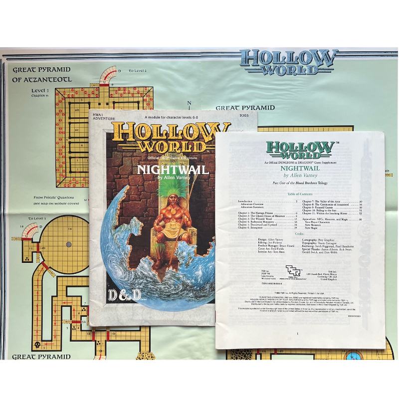 Hollow World - Nightwail HWA1 Abenteuer Dungeons & Dragons D&D von 1990