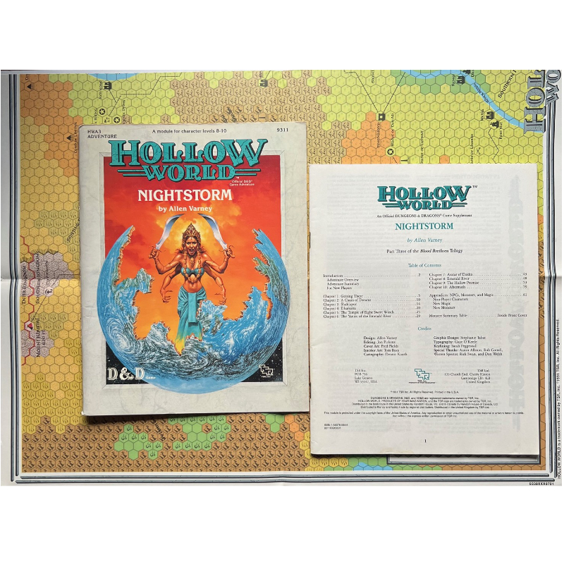 Hollow World - Nightstorm HWA3 Abenteuer Dungeons & Dragons D&D von 1991 - Part 3 in the Blood Brethren Trilogy