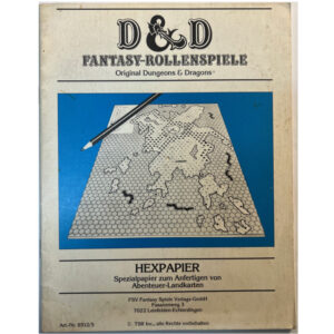 Hexpapier - Spielhilfe Spezialpapier zum Anfertigen von Abenteuer-Landkarten Dungeons & Dragons D&D von FSV von 1983