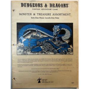 Monster & Treasure Assortment - Spielhilfe Monster- und Schatzlisten Dungeons & Dragons D&D von TSR von 1980