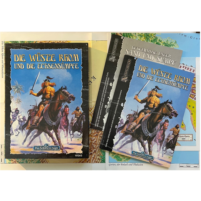 Die Wüste Khom und die Echsensümpfe - Regionalbox Das Schwarze Auge in der raren FanPro-Version