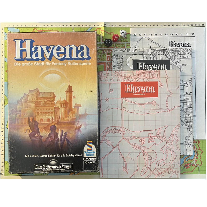 Havena - Die große Stadt für Fantasy Rollenspiele - Spielhilfe Das Schwarze Auge - Original von 1985