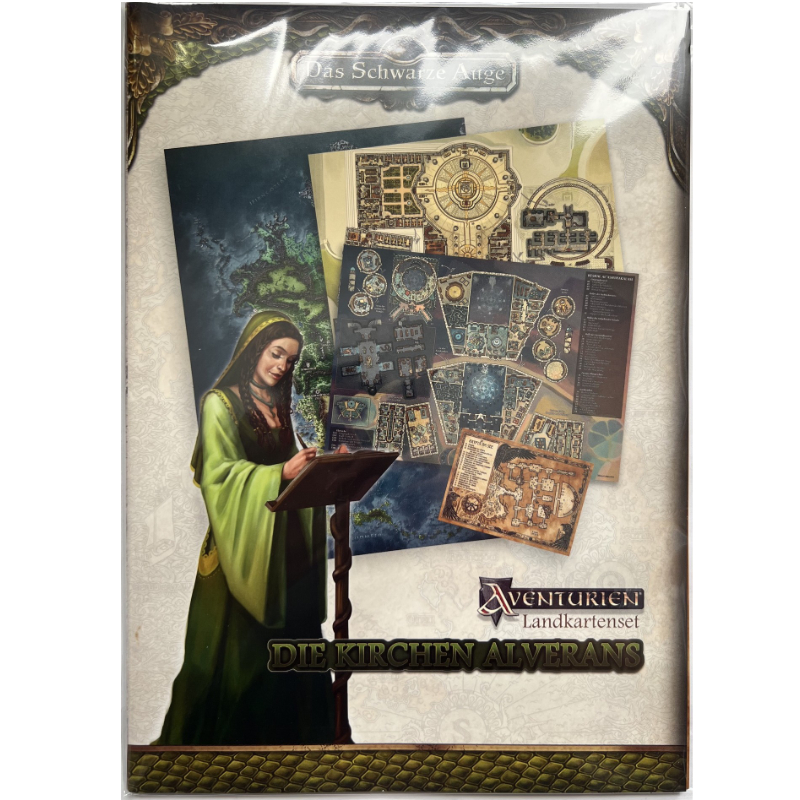 Landkartenset der Kirchen Alverans - Spielhilfe Das Schwarze Auge DSA5