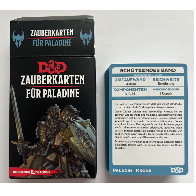 Zauberkarten für Paladine - Spielhilfe Dungeons & Dragons D&D Regelversion 5.0