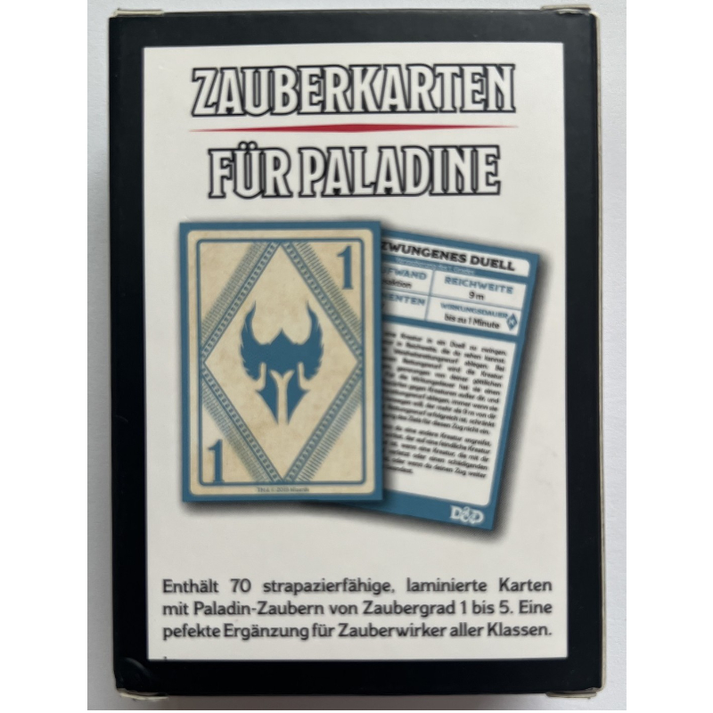 Zauberkarten für Paladine - Spielhilfe Dungeons & Dragons D&D Regelversion 5.0