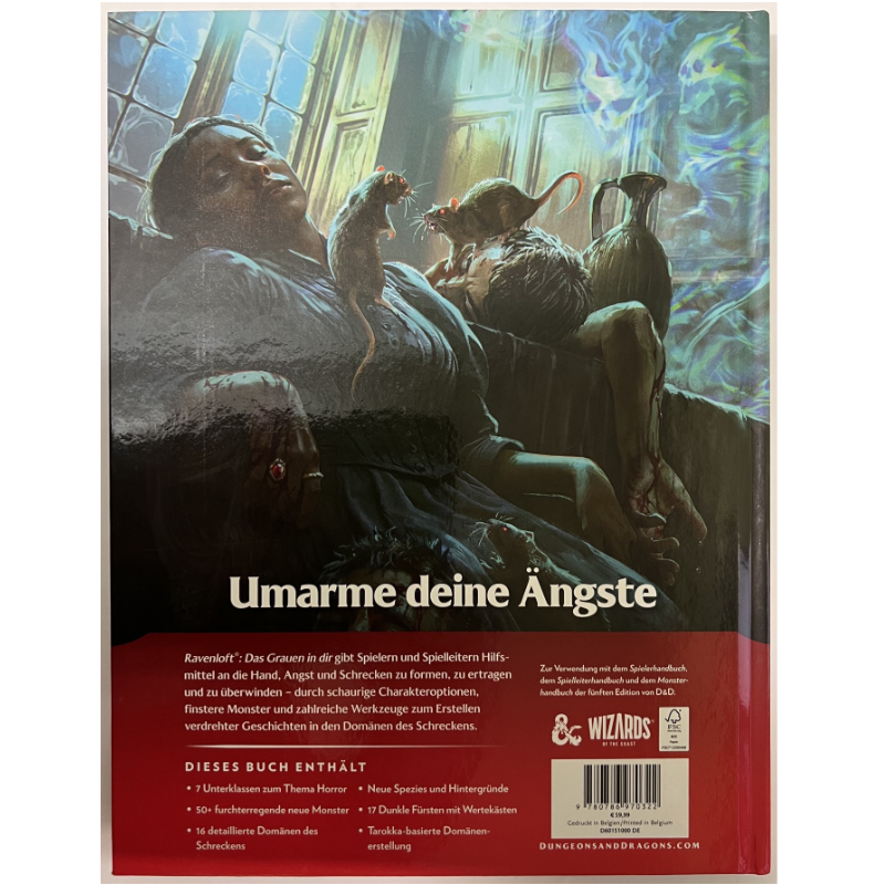 Ravenloft - Das Grauen in Dir - Spielhilfe Dungeons & Dragons D&D Regelversion 5.0 - deutsche Version - NEU – Bild 2